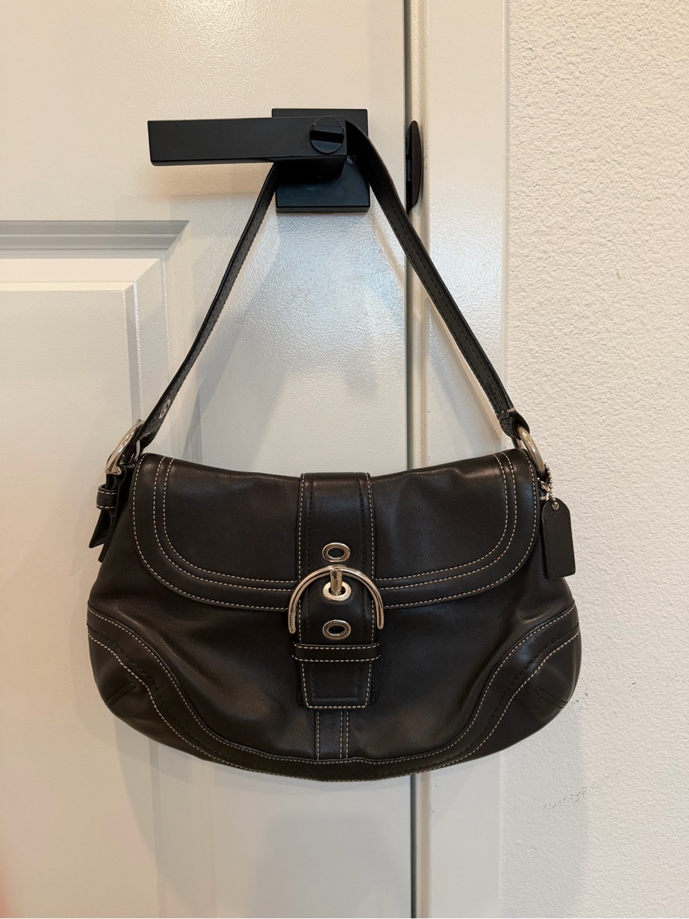 Vintage Coach Soho Buckle Flap Shoulder Bag
